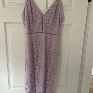 Elegant Lavender Lace Dress